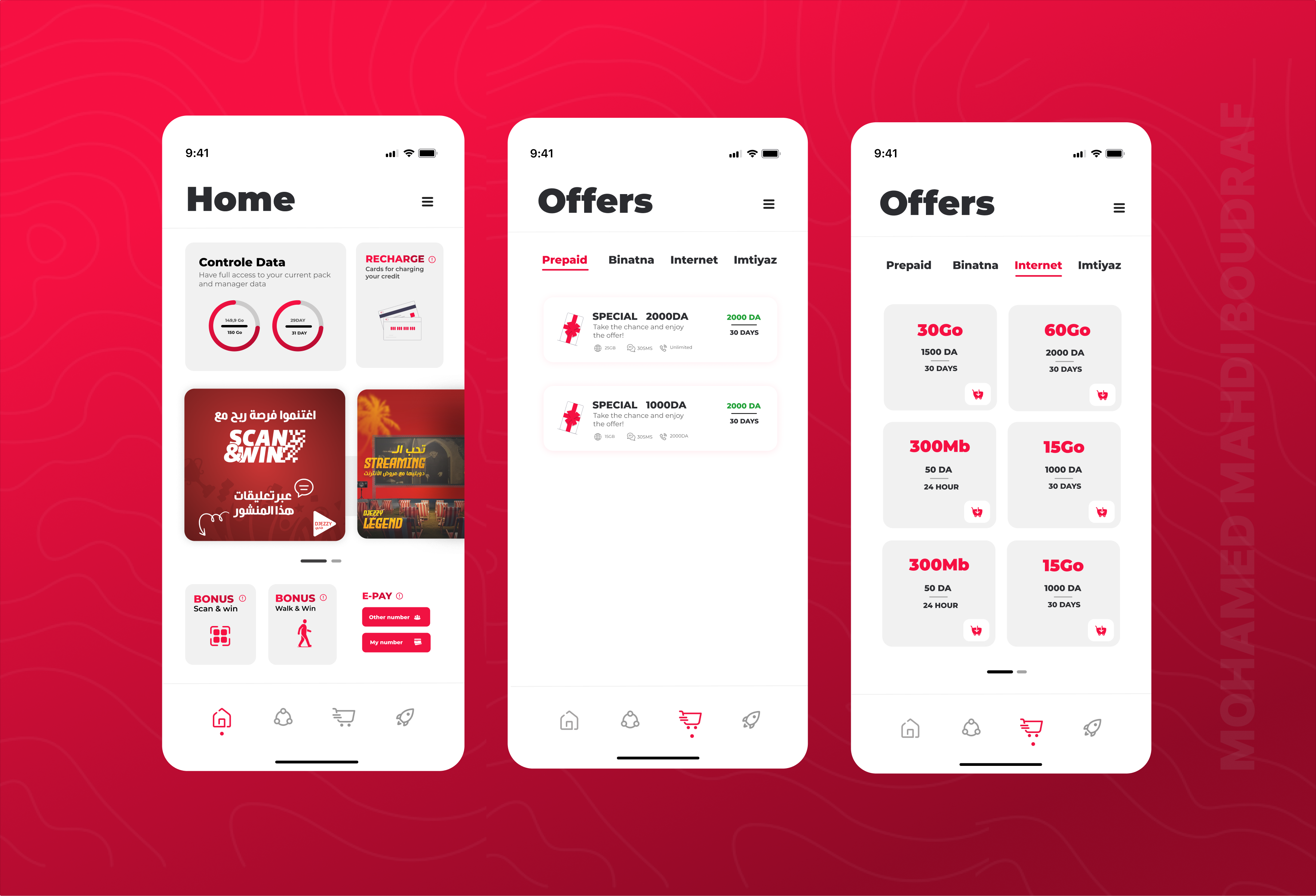 Ux-Ui design consept for nsast school Djezzy