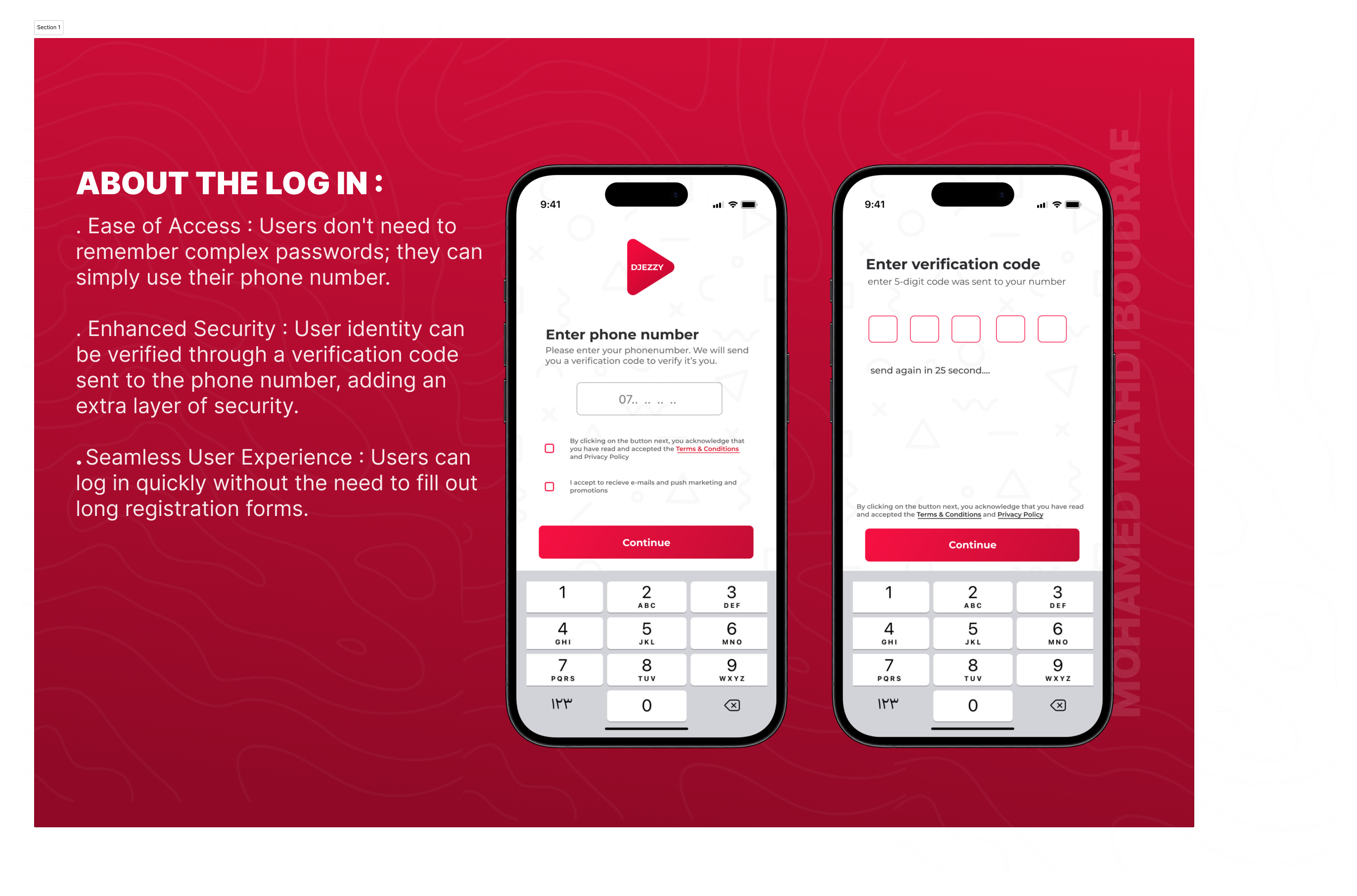 Ux-Ui design consept for Djezzy App LogIn